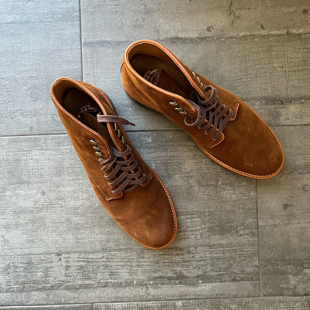J. Crew Mens Kenton Brown Suede Plain Toe Boot - 10.5 US
